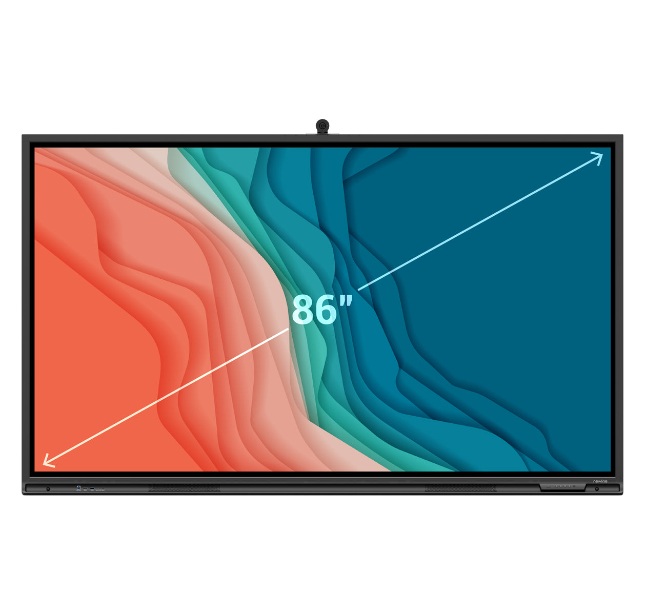 Newline ELARA 86" 4K Android 11, Interactive Touchscreen with Built-in Camera & Microphone Array