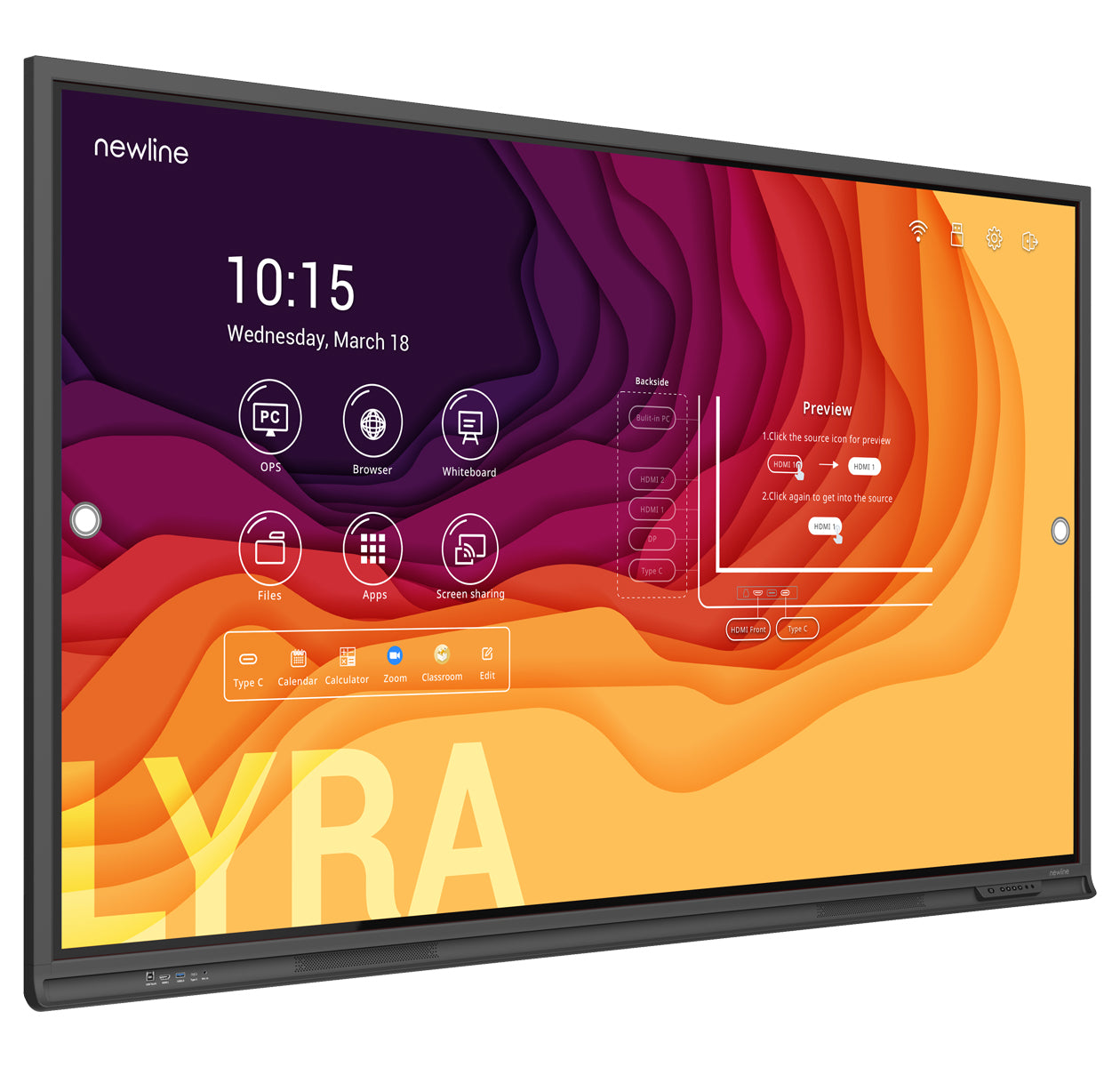 Newline LYRA 98" 4K Android 11, Interactive Touchscreen