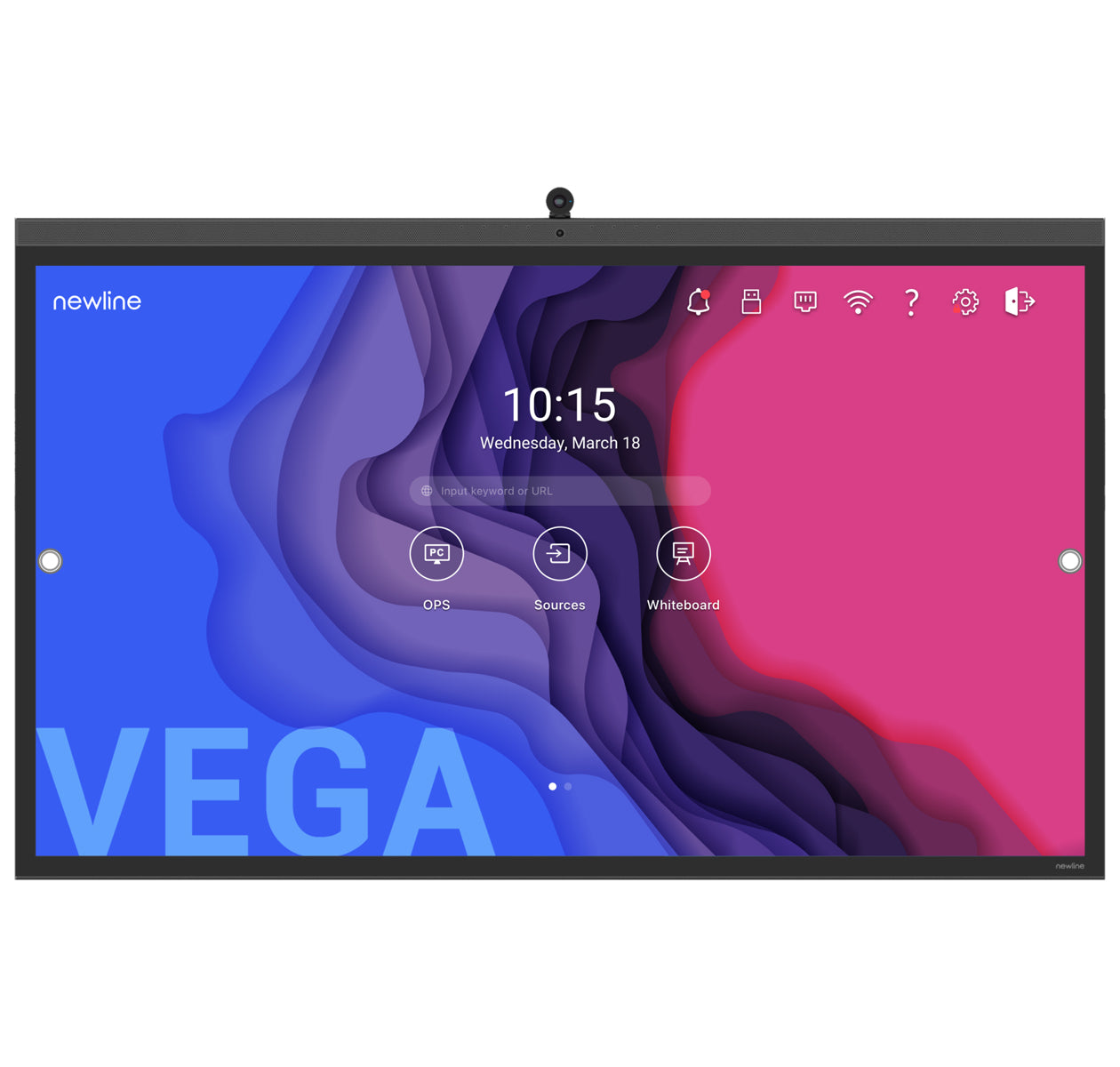 Newline VEGA 65" 4K Projected Capacitive Android 11, Interactive Touchscreen with Built-in Camera & Microphone Array