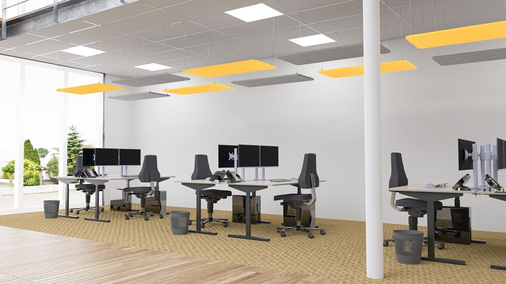 Sound-absorbing Acoustic Rectangular PET Felt Ceiling Panel