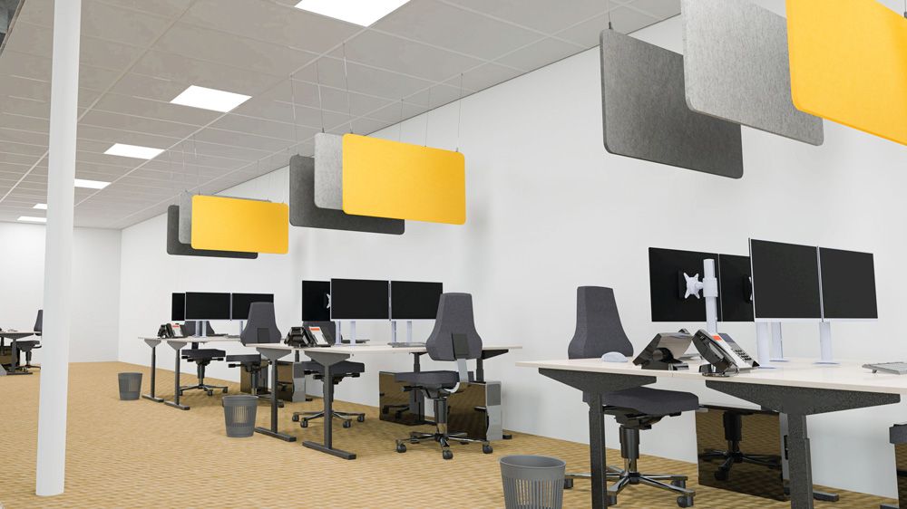 Sound-absorbing Acoustic Rectangular PET Felt Ceiling Panel