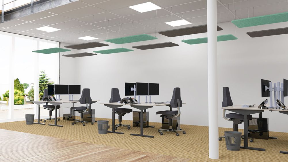 Sound-absorbing Acoustic Rectangular PET Felt Ceiling Panel