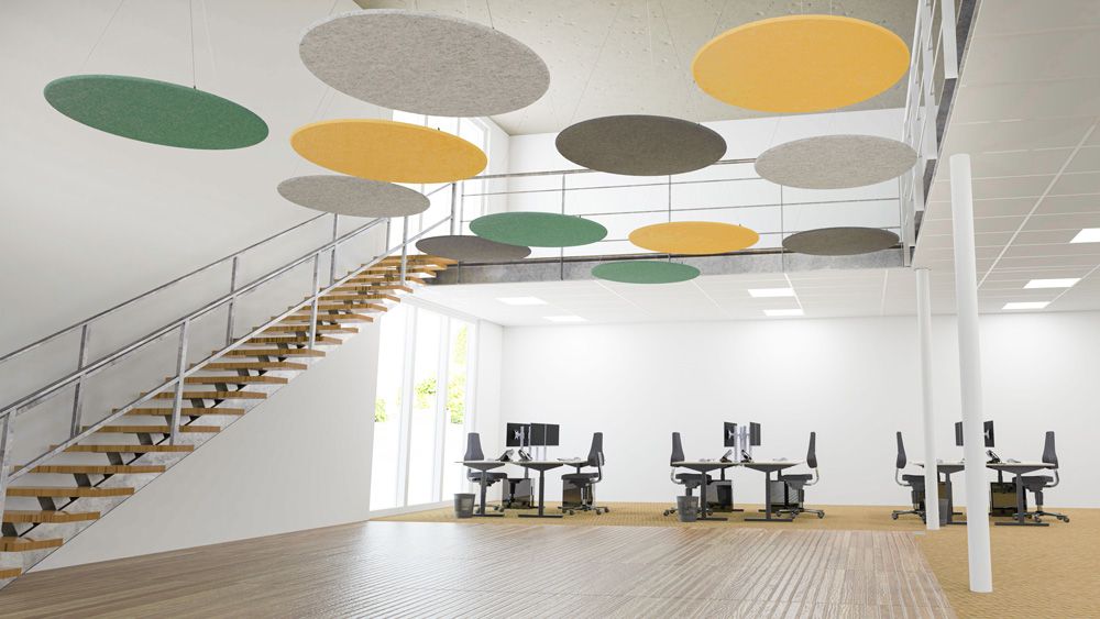 Sound-absorbing Acoustic PET Felt Circular Ceiling Panel