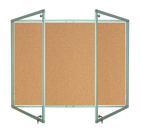 Aluminium Framed Cork Tamperproof Lockable Noticeboard