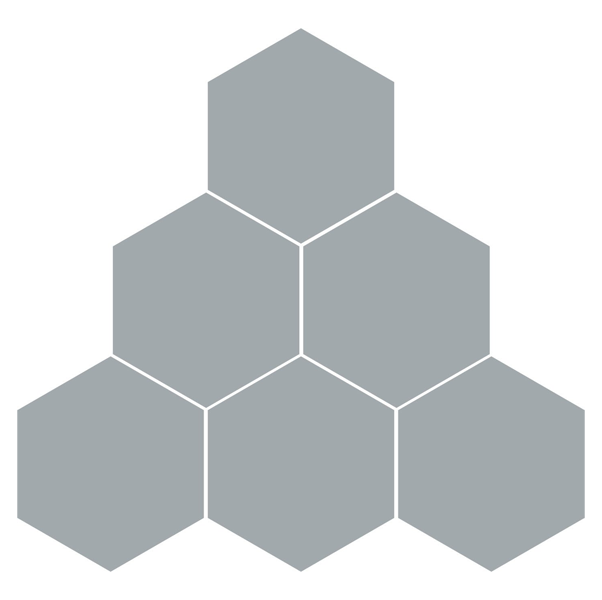 Recycled Hexagonal Eco Board With Sound Absorbing Properties (Pack of 6)