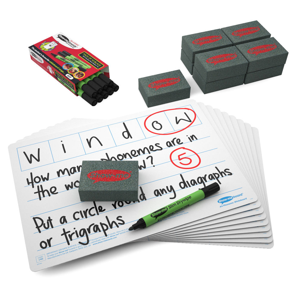 Show-me A4 6-Frame Phoneme Drywipe Boards