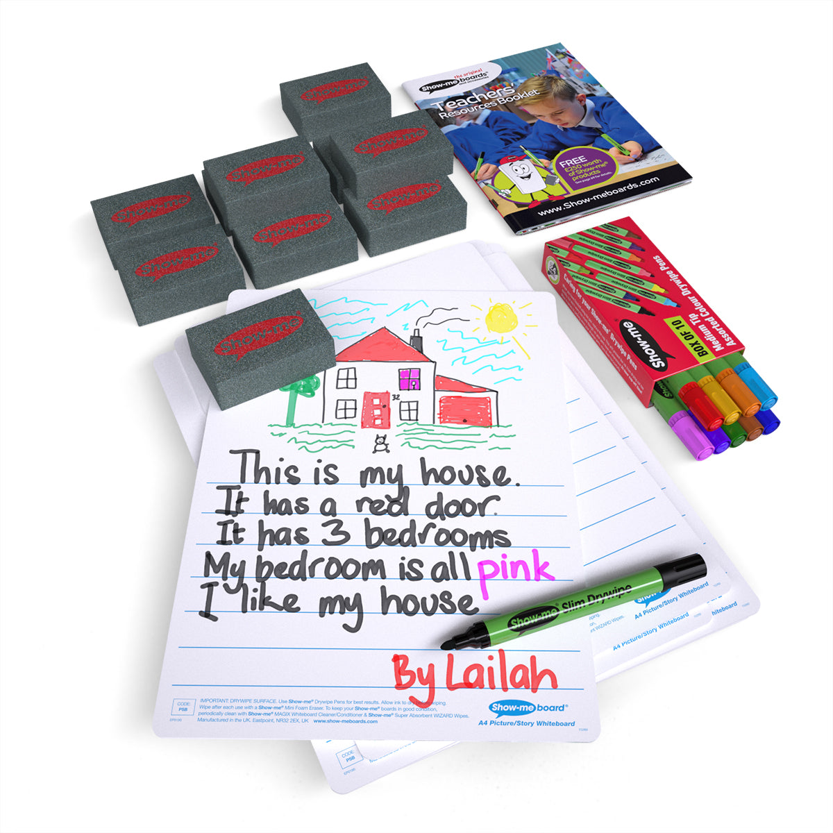 Show-me A4 Picture Story Drywipe Boards