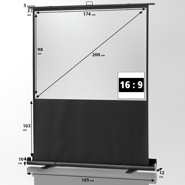 Celexon Mobile Professional Plus Pull Up Screen (16:9) 1.8m 79" - Size