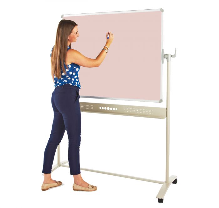 Colourwipe Revolving Dry Wipe Board Pastel Pink