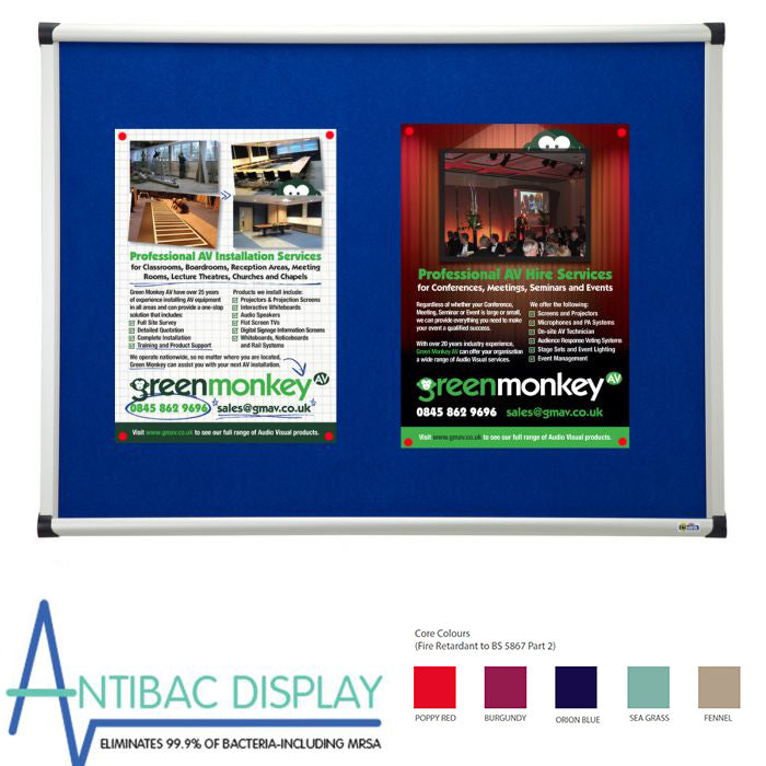 Aluminium Framed Antibacterial Noticeboard