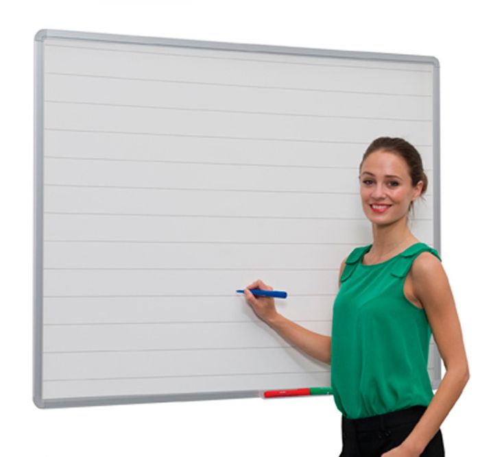 Aluminium Framed Non Magnetic Lined Whiteboard