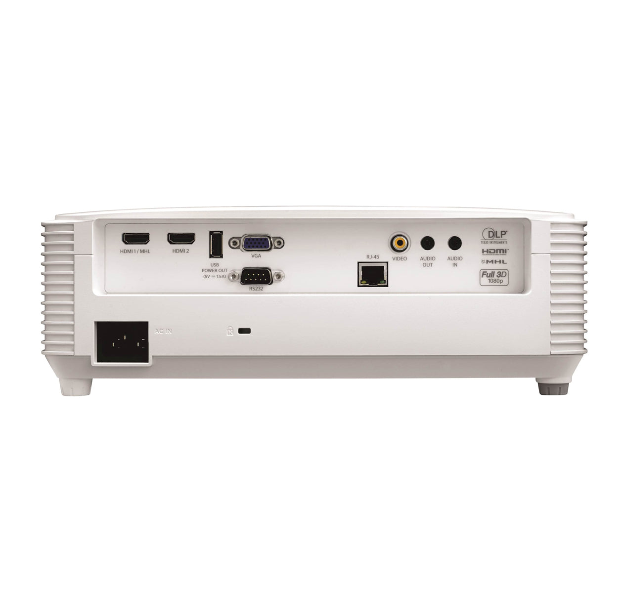 Optoma EH335 Full HD 1080p 3600 Lumens Projector - Back