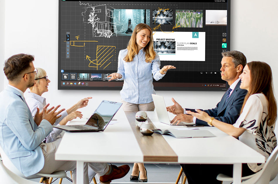 Corporate meeting room interactive display