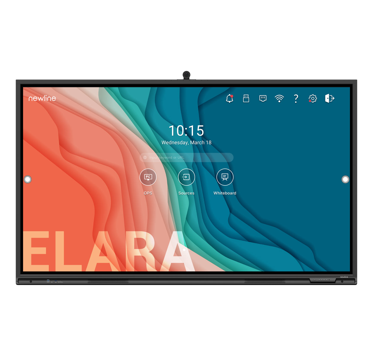 Newline ELARA 65" 4K Android 11, Interactive Touchscreen with Built-in Camera & Microphone Array
