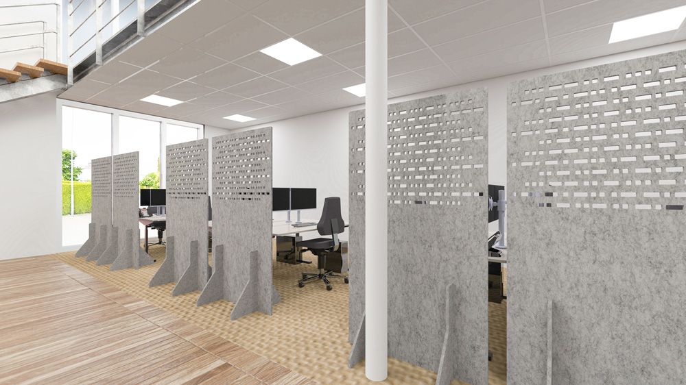 Sound-absorbing Acoustic PET Felt Standing Partition Wall