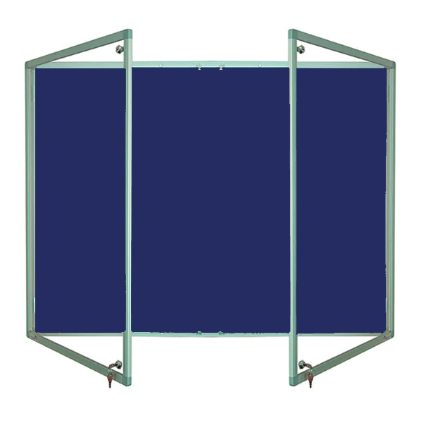 Tamperproof Lockable Noticeboard Aluminium Frame Macflex Universe