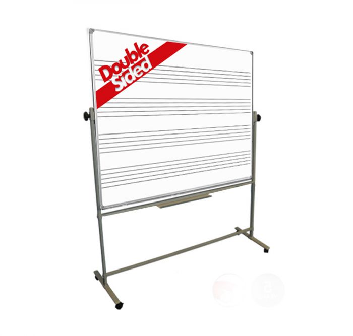 Freestanding Magnetic Music Stave Whiteboard Double Sided
