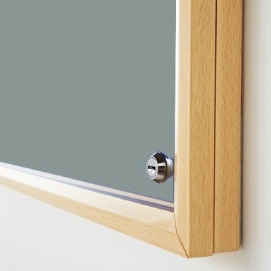 Hardwood Framed Tamperproof Noticeboard (Grey)