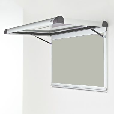 External Wall Mounted Showcase Aluminium Frame Light Grey