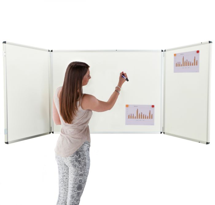 Winged Whiteboard 1800x1200mm magnetic