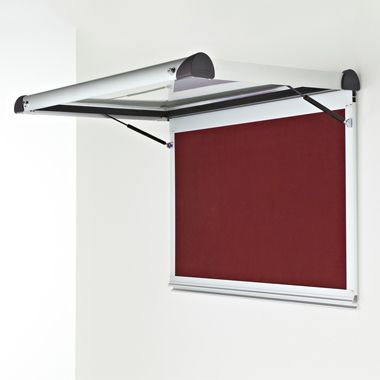 External Wall Mounted Showcase Aluminium Frame Burgundy