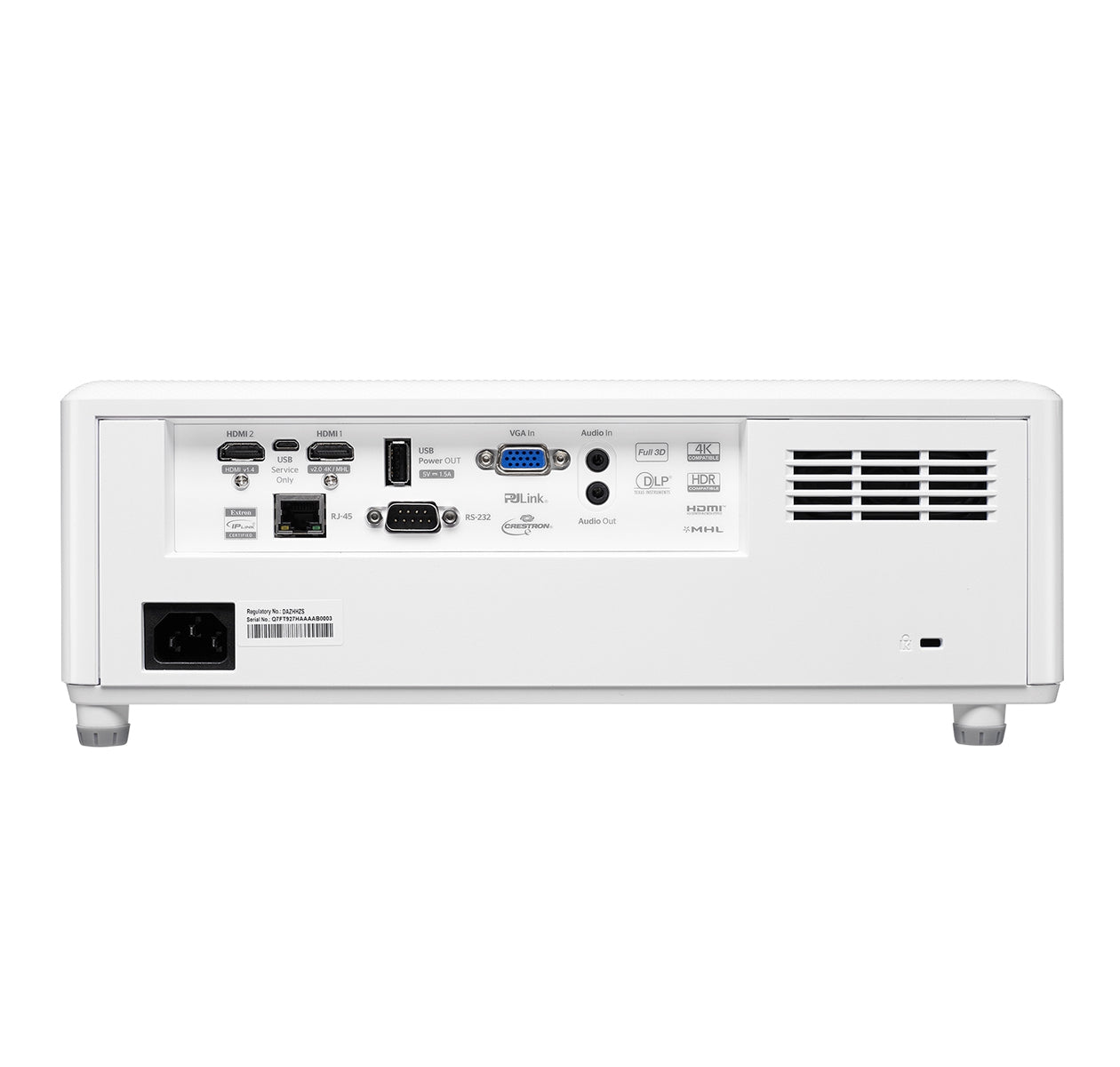 Optoma ZH403 - Connections