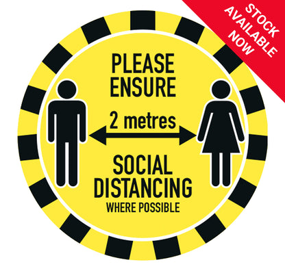 Circular Floor Sticker - Choice of 9 Stock Available Now
