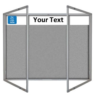 Tamperproof Premier Felt Noticeboard With Printed Header