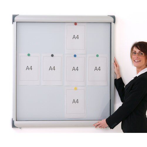 External Wall Mounted Showcase Aluminium Frame Whiteboard